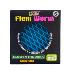 Flexi-Worm Fidget - Glow in the Dark Medium