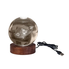 Solar System 3D Crystal Ball Lamp