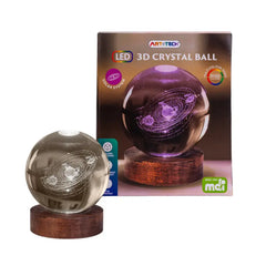 Solar System 3D Crystal Ball Lamp