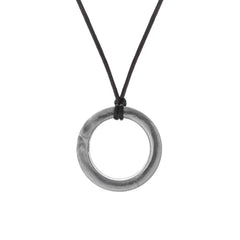 Realm Ring Pendant Sensory Chew - Silver