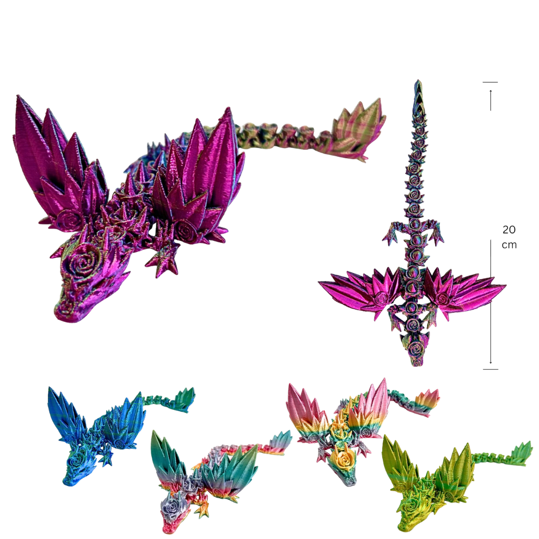 3D Rose Dragon Sensory Toy