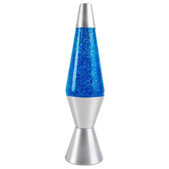 Blue Glitter Lamp