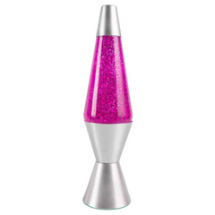 Pink Glitter Lamp