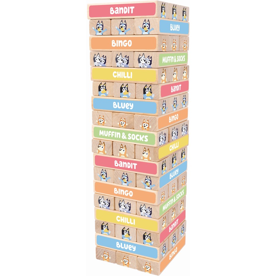 Bluey Wooden Tumbling Tower