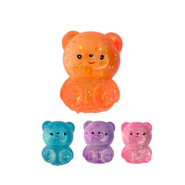 Shimmer Cute Bear Squishies JA-RU Mini Glitter Bear Squishy Fidget