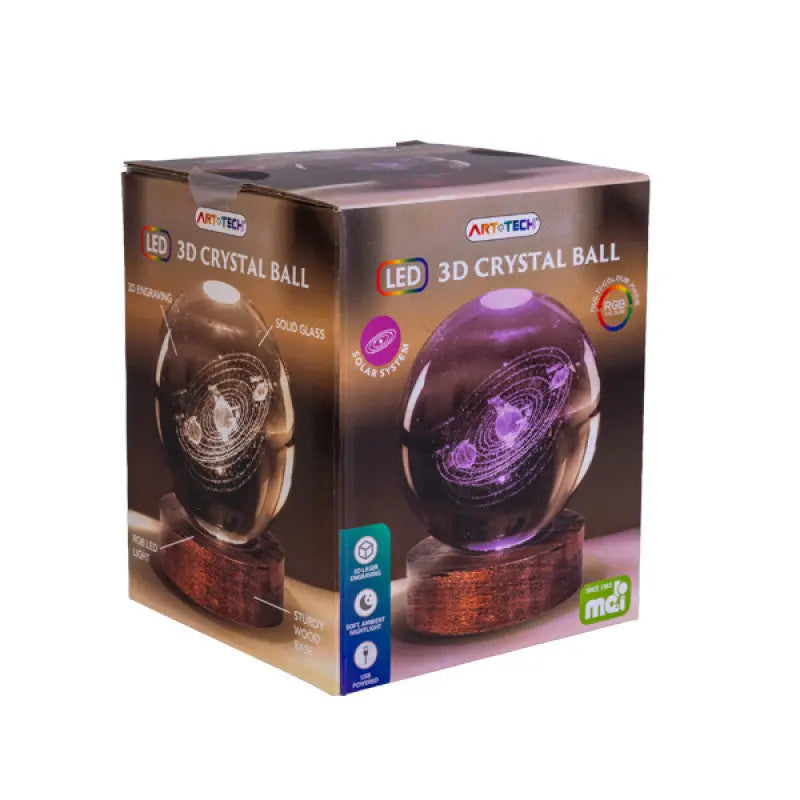 Solar System 3D Crystal Ball Lamp