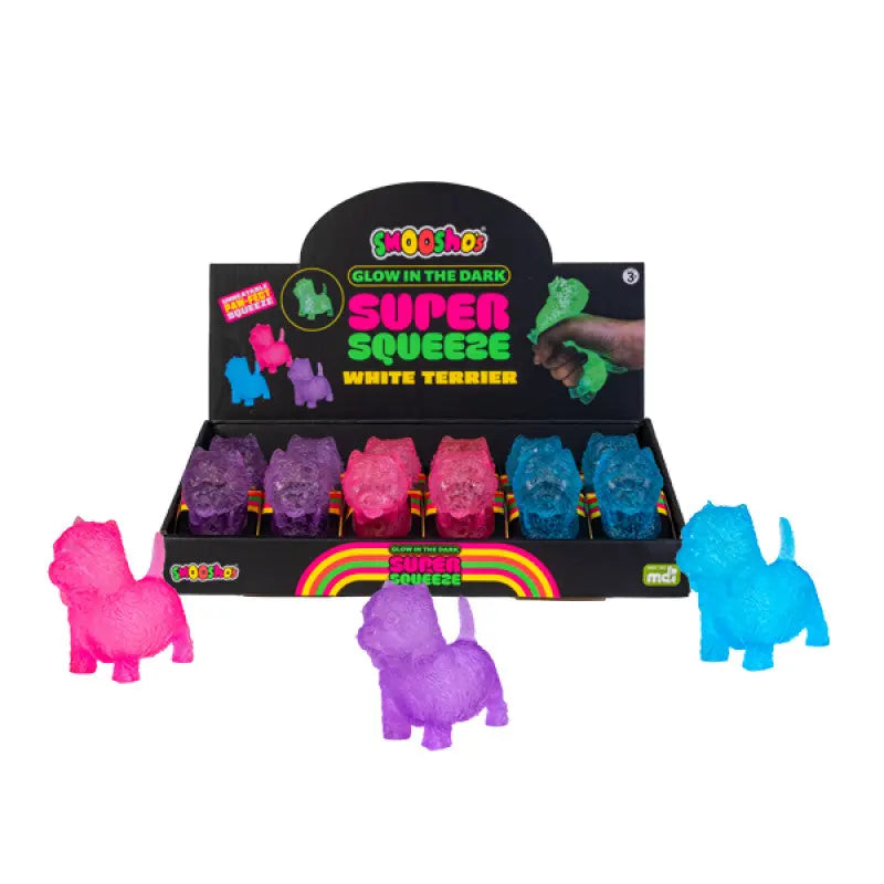 Super Squeeze Glow-in-the-dark White Terrier