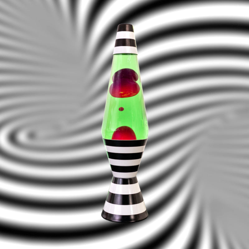 Black & White Striped Lava Lamp