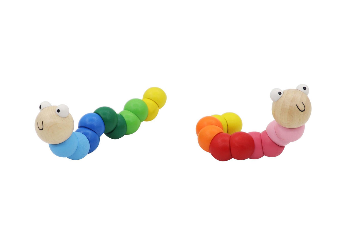 Wooden Rainbow Worm