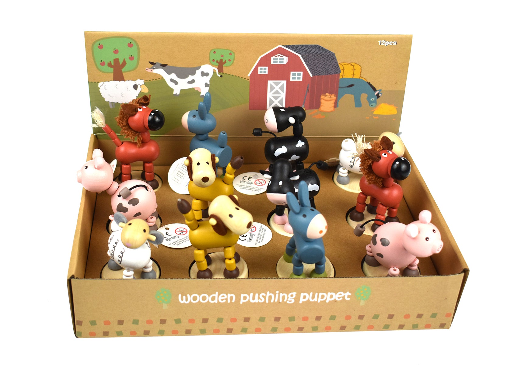 Wooden Dancing Farm Animals