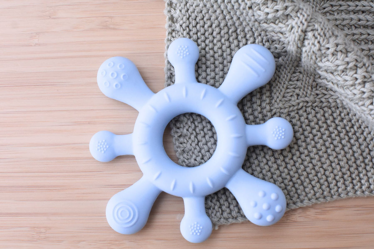 Silicone Blue Splash Teether