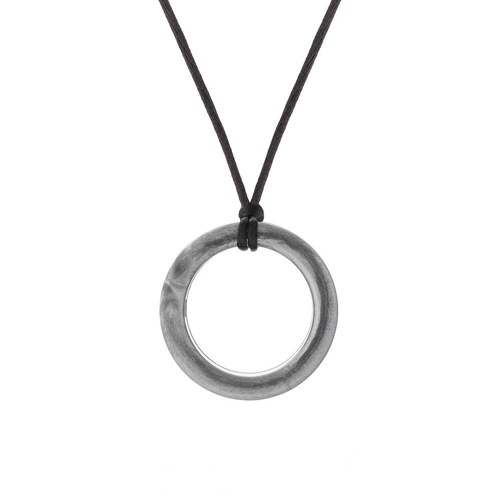 Realm Ring Pendant Sensory Chew - Silver