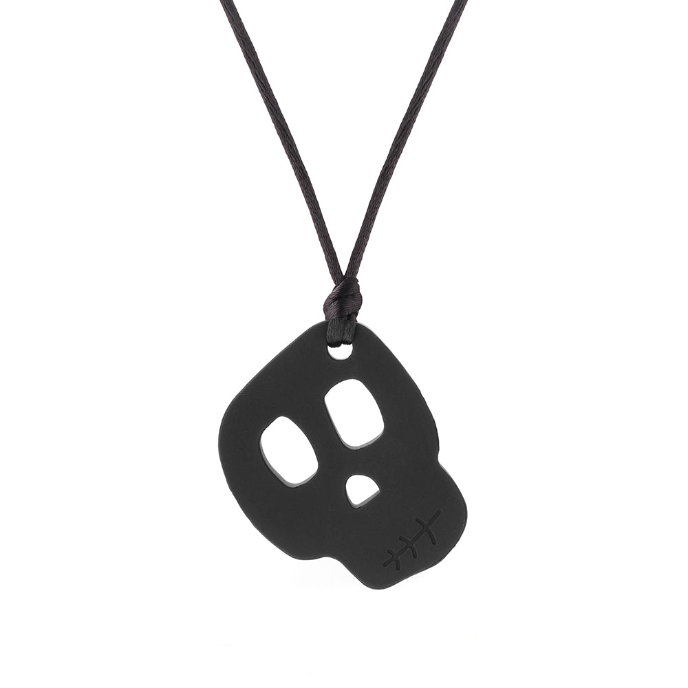 Skull Pendant Sensory Chew - Black