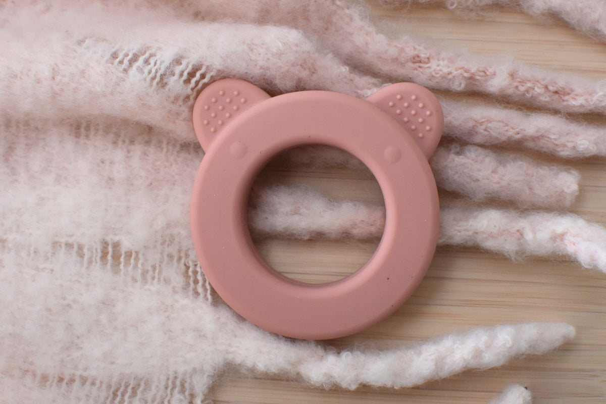 Silicone Pink Bear Teether