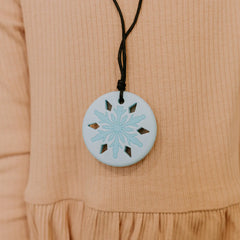 Snowflake Pendant Chewable Necklace